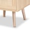 Baxton Studio Baird Mid-Century Modern Light Oak Brown Finished Wood and Rattan 2-Drawer Nightstand 176-11249-Zoro - alternate 9